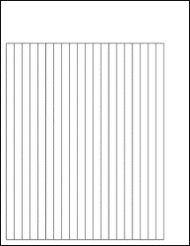 Sheet of 0.3554" x 8.8373" Standard White Matte labels
