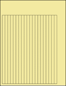 Sheet of 0.3554" x 8.8373" Pastel Yellow labels