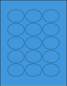 Sheet of 2.1151" x 1.6181" True Blue labels