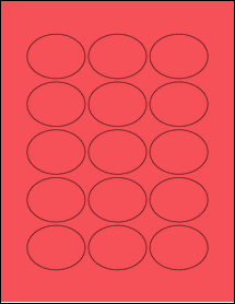 Sheet of 2.1151" x 1.6181" True Red labels
