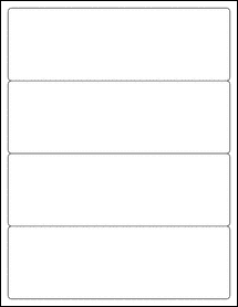 Sheet of 8" x 2.625"  labels