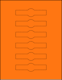 Sheet of 4.25" x 1.125" Fluorescent Orange labels