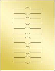 Sheet of 4.25" x 1.125" Gold Foil Inkjet labels