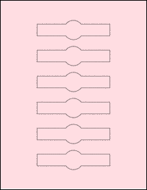 Sheet of 4.25" x 1.125" Pastel Pink labels