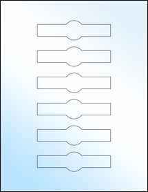 Sheet of 4.25" x 1.125" White Gloss Laser labels