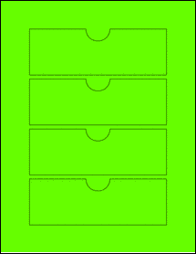Sheet of 5.996" x 2.004" Fluorescent Green labels