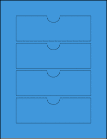 Sheet of 5.996" x 2.004" True Blue labels