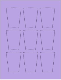 Sheet of 2.1194" x 2.8069" True Purple labels