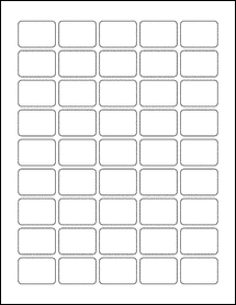 Sheet of 1.35" x 0.95"  labels