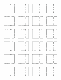 Sheet of 1.5" x 1.24" Removable White Matte labels