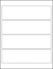 Sheet of 8" x 2.2"  labels
