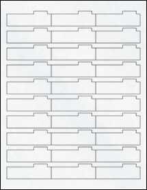 Sheet of 2.5938" x 0.875" Clear Matte Inkjet labels