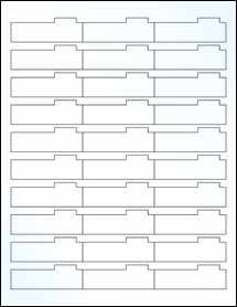 Sheet of 2.5938" x 0.875" Clear Gloss Inkjet labels