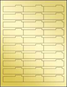 Sheet of 2.5938" x 0.875" Gold Foil Laser labels