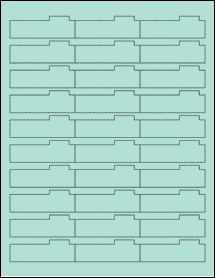 Sheet of 2.5938" x 0.875" Pastel Green labels