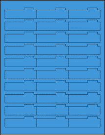 Sheet of 2.5938" x 0.875" True Blue labels