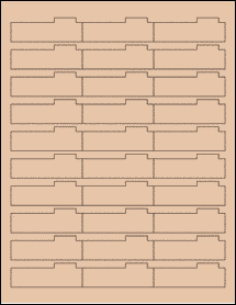 Sheet of 2.5938" x 0.875" Light Tan labels