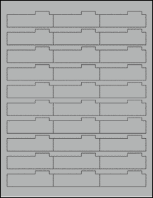 Sheet of 2.5938" x 0.875" True Gray labels