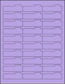 Sheet of 2.5938" x 0.875" True Purple labels