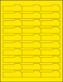 Sheet of 2.5938" x 0.875" True Yellow labels