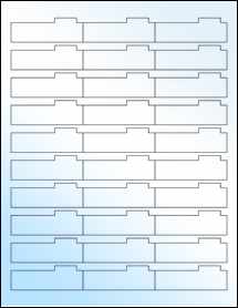 Sheet of 2.5938" x 0.875" White Gloss Inkjet labels