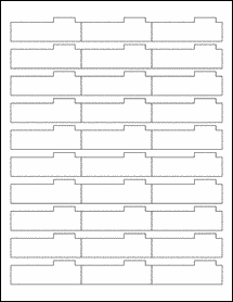 Sheet of 2.5938" x 0.875" Standard White Matte labels