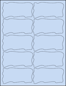 Sheet of 4" x 2.0471" Pastel Blue labels