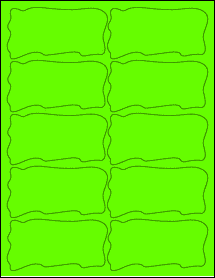 Sheet of 4" x 2.0471" Fluorescent Green labels