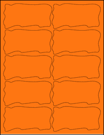 Sheet of 4" x 2.0471" Fluorescent Orange labels