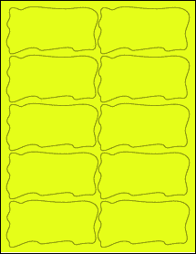 Sheet of 4" x 2.0471" Fluorescent Yellow labels