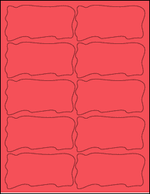 Sheet of 4" x 2.0471" True Red labels