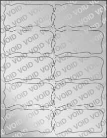 Sheet of 4" x 2.0471" Void Silver Polyester labels