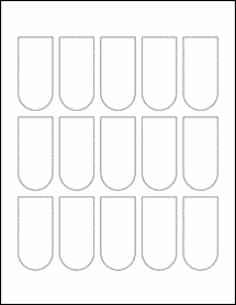 Sheet of 1.25" x 2.625" Weatherproof Matte Inkjet labels