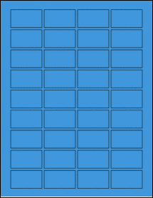 Sheet of 1.75" x 1" True Blue labels
