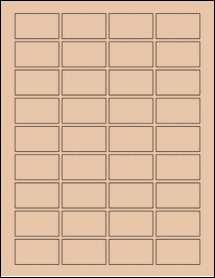 Sheet of 1.75" x 1" Light Tan labels