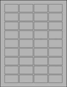 Sheet of 1.75" x 1" True Gray labels