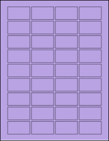 Sheet of 1.75" x 1" True Purple labels