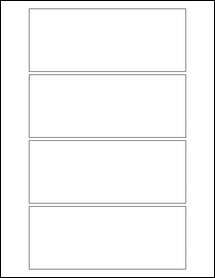 Sheet of 6.25" x 2.5"  labels