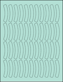 Sheet of 0.578" x 2.368" Pastel Green labels