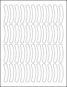 Sheet of 0.578" x 2.368" Weatherproof Polyester Laser labels