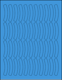 Sheet of 0.578" x 2.368" True Blue labels