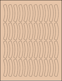 Sheet of 0.578" x 2.368" Light Tan labels