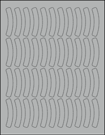 Sheet of 0.578" x 2.368" True Gray labels