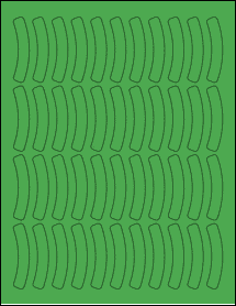 Sheet of 0.578" x 2.368" True Green labels