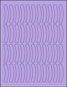 Sheet of 0.578" x 2.368" True Purple labels