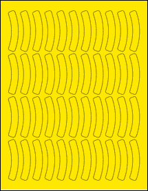 Sheet of 0.578" x 2.368" True Yellow labels