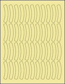 Sheet of 0.578" x 2.368" Pastel Yellow labels