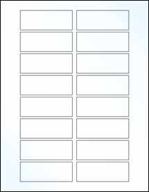 Sheet of 3" x 1.125" Clear Gloss Laser labels