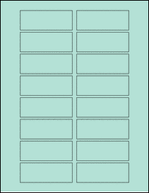 Sheet of 3" x 1.125" Pastel Green labels