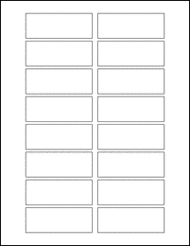 Sheet of 3" x 1.125" 100% Recycled White labels